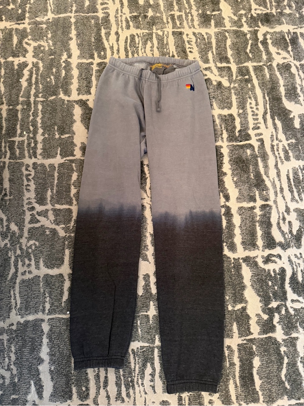 Womens Ombre Gray to Black Jogger Sweatpants
